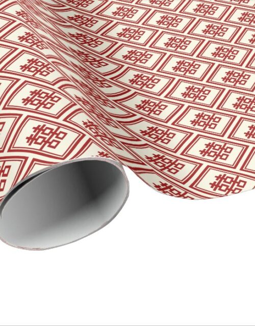 Rectangle Double Happiness Classic Chinese Wedding Wrapping Paper