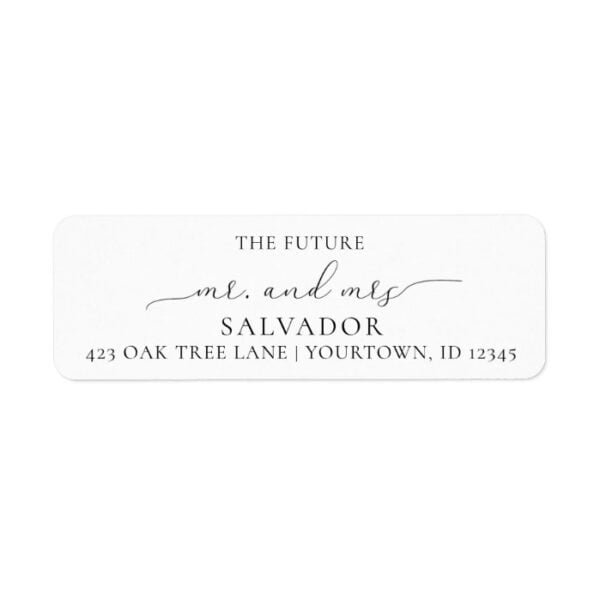 Return Address Labels Wedding Future Mr Mrs