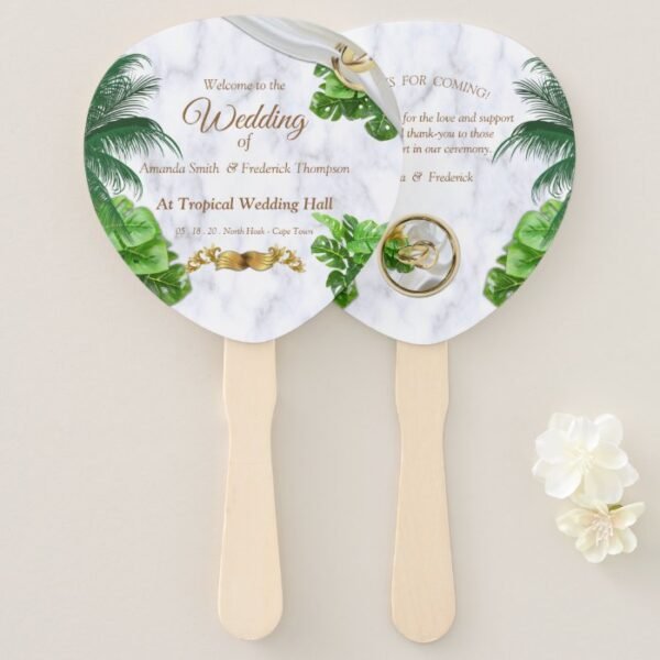 Romantic Tropical Hand Fans