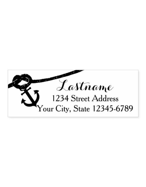 Rope and Anchor Nautical Address Self-inking Stamp