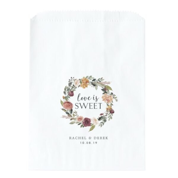 Rustic Bloom Wedding Favor Bag