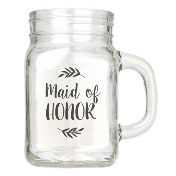 Rustic Branch Personalized Maid of Honor Gift Mason Jar
