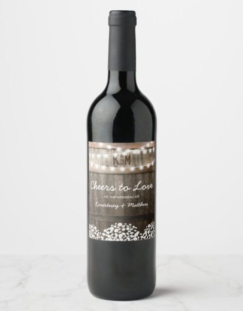 RUSTIC COUNTRY WEDDING | CHEERS TO LOVE WINE LABEL