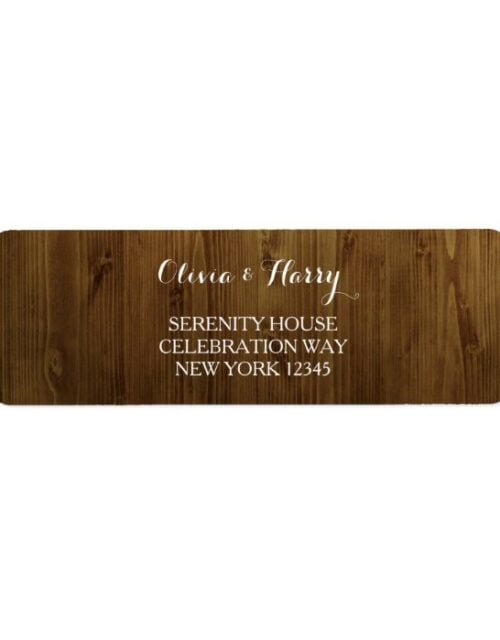 Rustic Country Wedding Return Address Labels