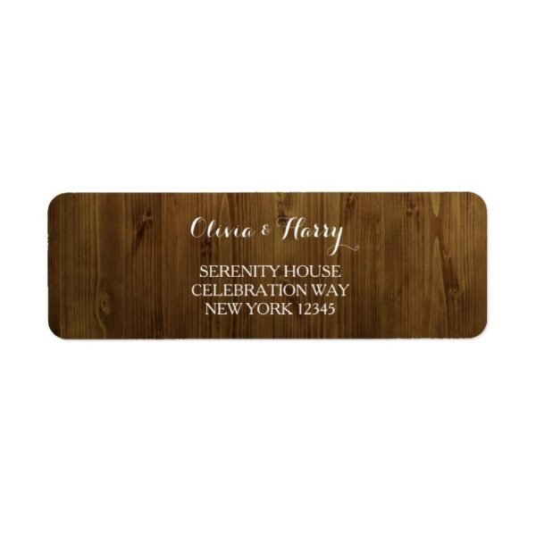 Rustic Country Wedding Return Address Labels