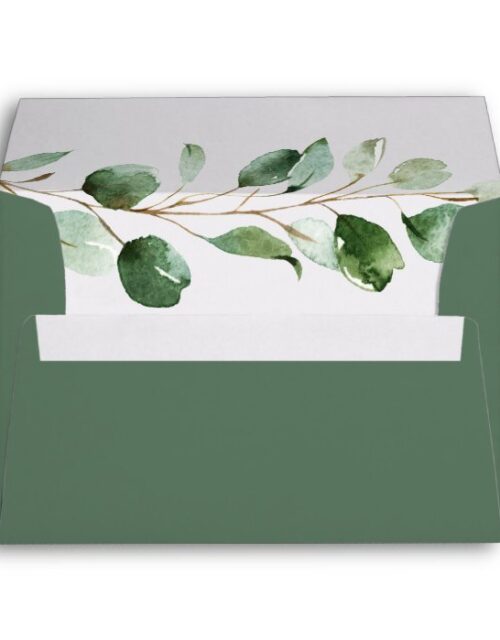 Rustic Eucalyptus Greenery Return Address 5x7 Envelope