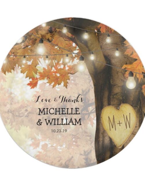 Rustic Fall Autumn Tree Wedding Collection Paper Plate