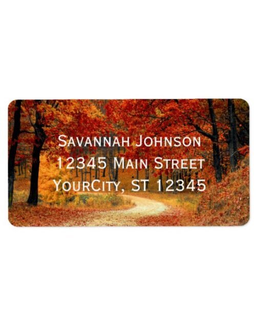 Rustic Fall Leaves Autumn Custom Address Labels