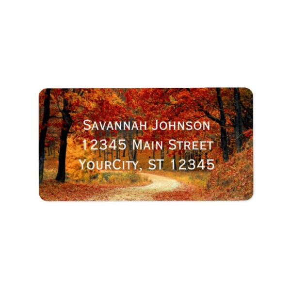 Rustic Fall Leaves Autumn Custom Address Labels