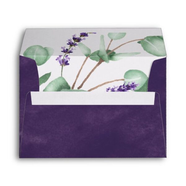 Rustic Lavender | Purple Wedding Invitation Envelope