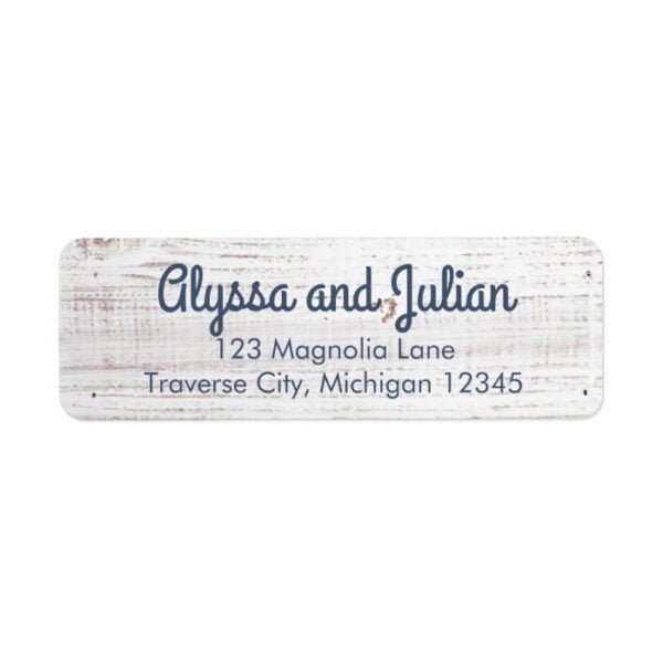 Rustic Light Wood Address Labels