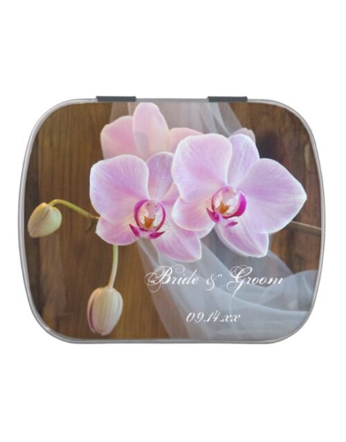 Rustic Orchid Elegance Country Barn Wedding Favor Candy Tin