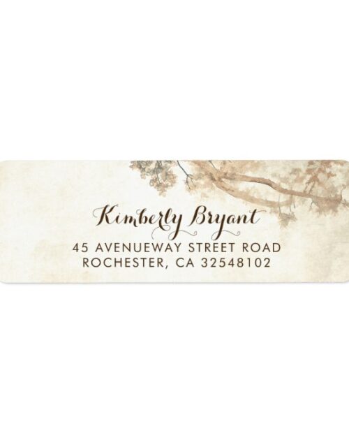 Rustic Tree Branches Dreamy Wedding Label