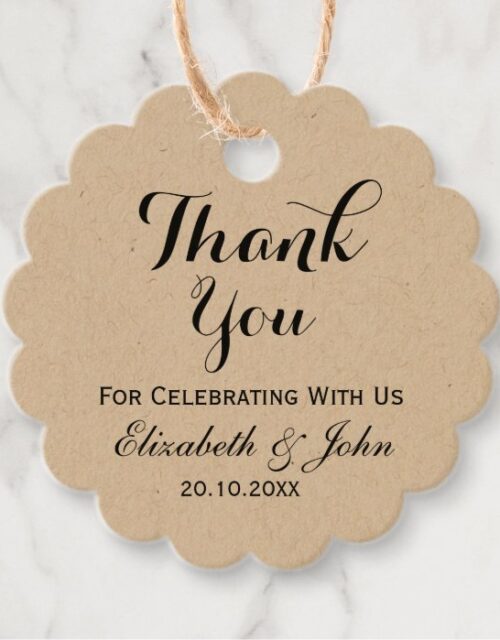 Rustic Wedding Thank You Favor Tags