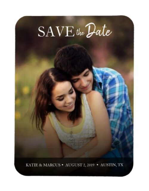 Save the Date Wedding Photo Magnet