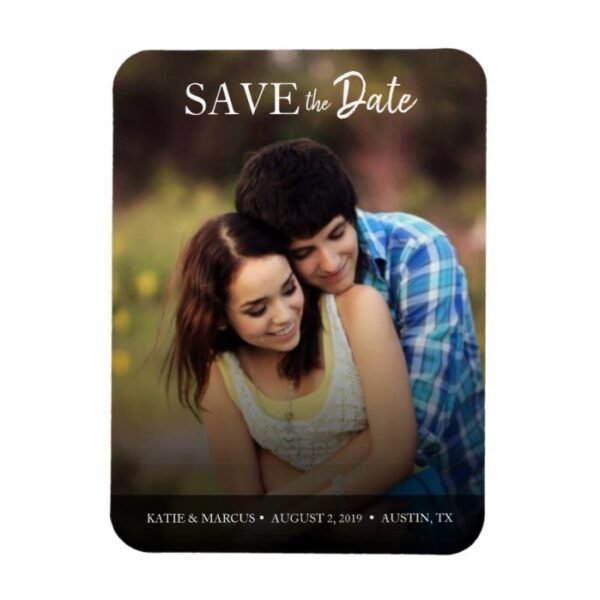 Save the Date Wedding Photo Magnet