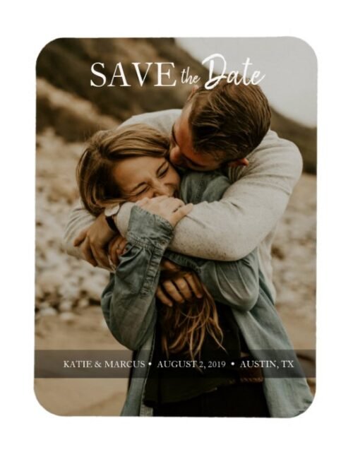 Save the Date Wedding Photo Magnet