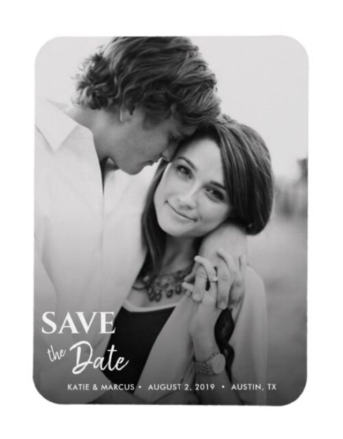 Save the Date Wedding Photo Personalized Magnet