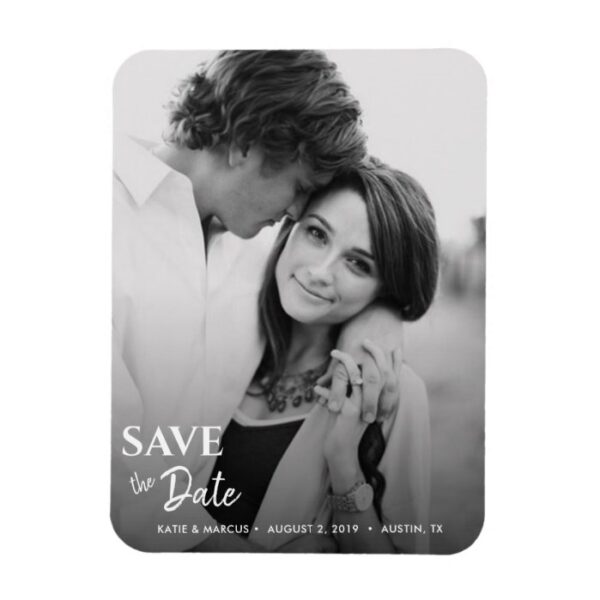 Save the Date Wedding Photo Personalized Magnet