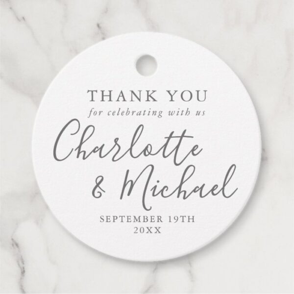 Signature Wedding Thank You Favor Tags