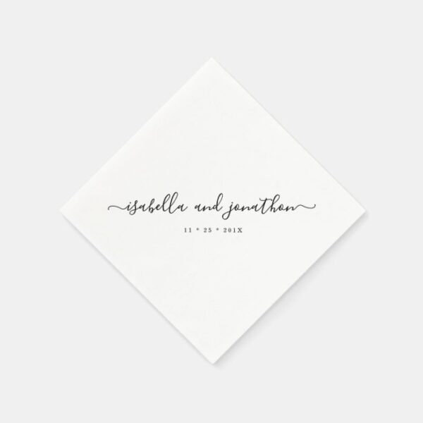 Simple and Elegant Wedding Party Napkins