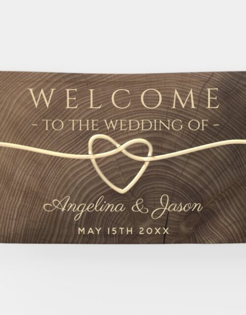 Simple Wood Welcome Wedding Banner