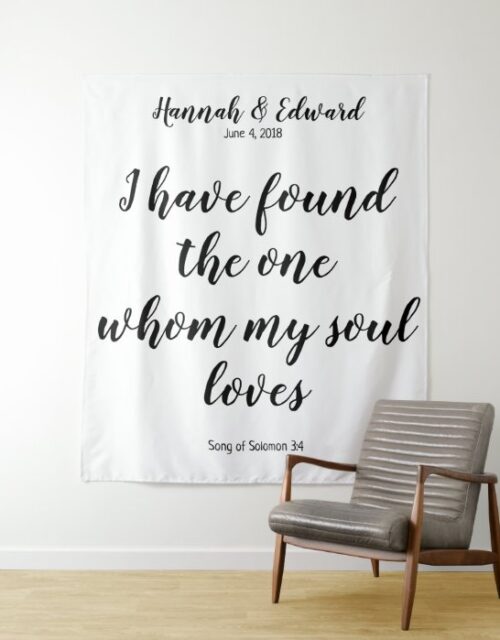 song of Solomon wedding photo backdrop banner