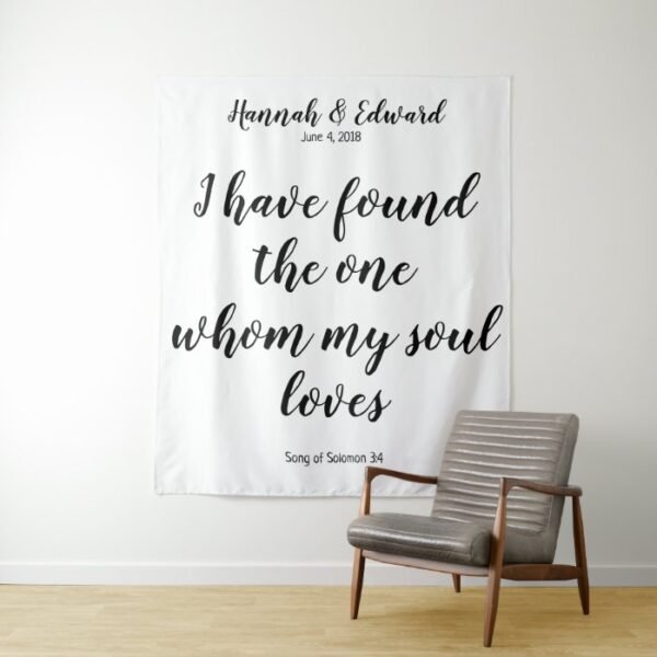 song of Solomon wedding photo backdrop banner