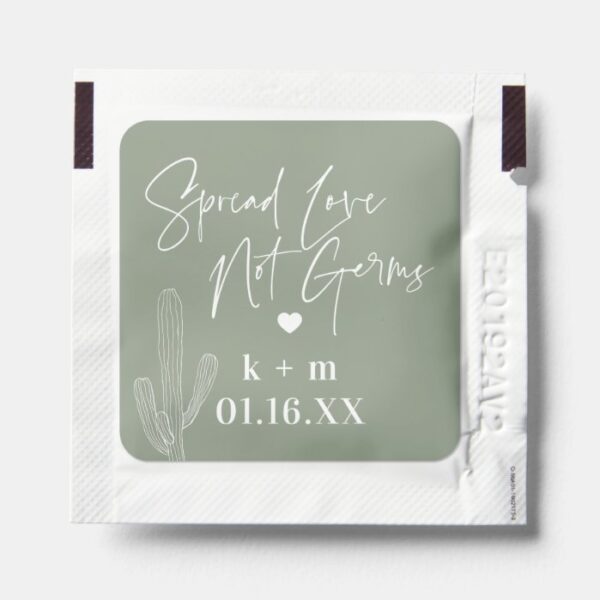 Spread Love Not Germs | Cactus Green Desert Hand Sanitizer Packet