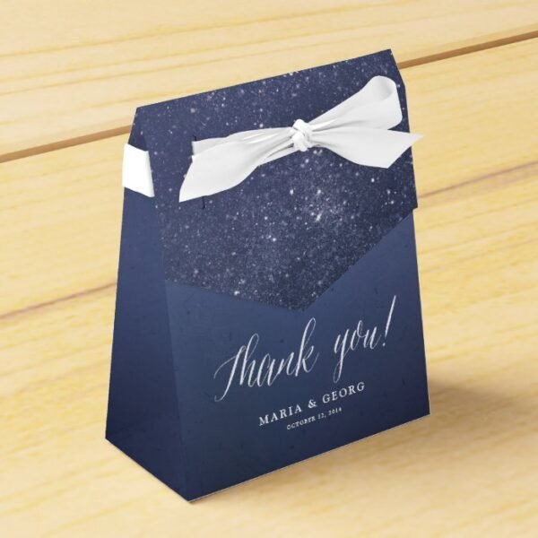 Starry Night Celestial Star Wedding Favor Boxes