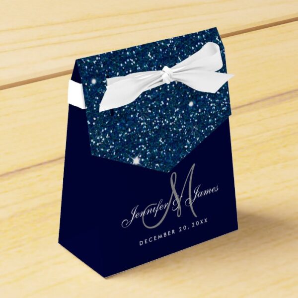 Starry Night Glitter Elegant Wedding Favor Box
