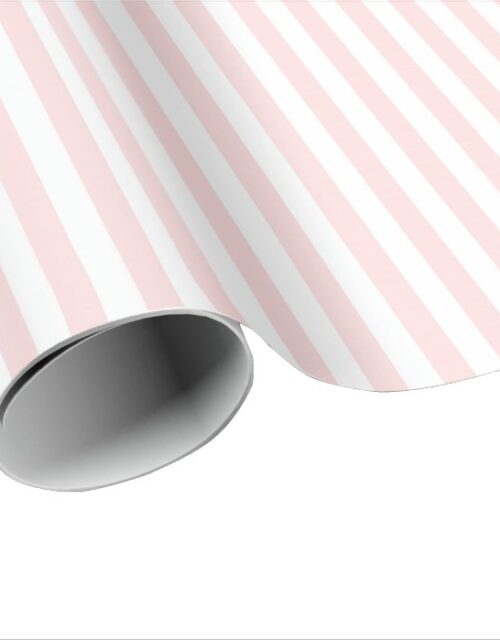 Stripes Pastel Pink Peach White Lines Vip Wrapping Paper