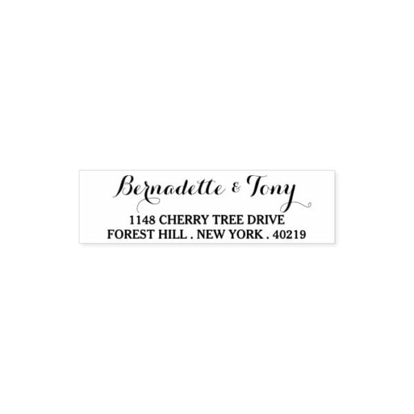 Stylish Custom Name & Address Self Inking Stamp