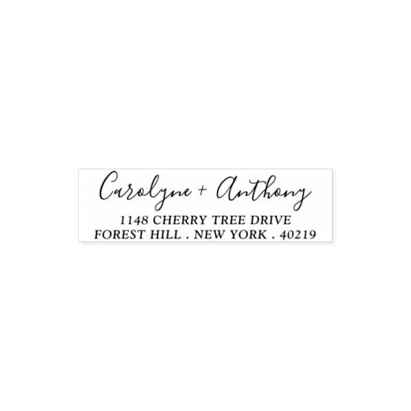 Stylish Custom Name & Address Self Inking Stamp