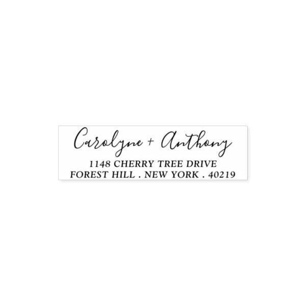 Stylish Custom Name & Address Self Inking Stamp