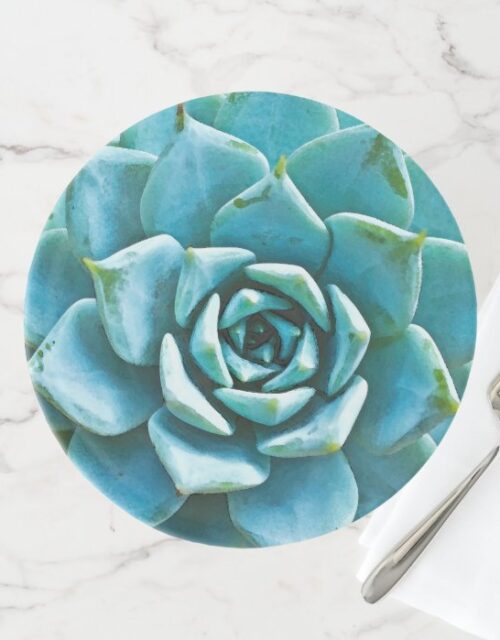 Succulent Watercolor Cake Stand