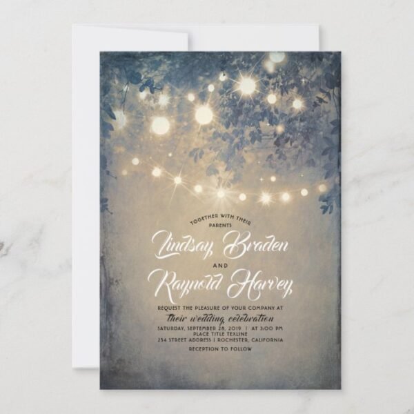 Summer Garden | Rustic Country Woodland Wedding Invitation