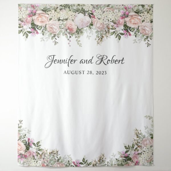 Summer Rose Garden Floral Photo Backdrop