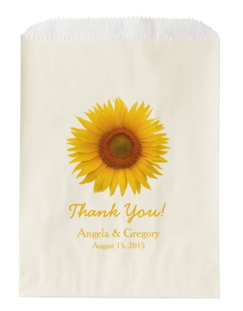 Sunflower Candy Dessert Buffet Wedding Favor Favor Bag