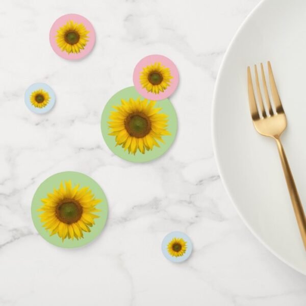 Sunflower Pastel Floral Table Confetti