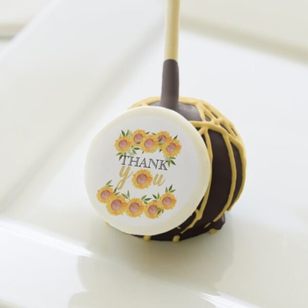 sunflower wedding cake pop party favor