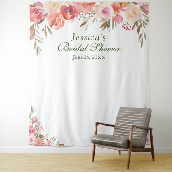 Sweet Blush Bridal Shower Photo Booth Backdrop