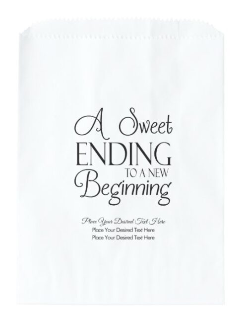 Sweet Ending New Beginning Treat Candy Favor Bag