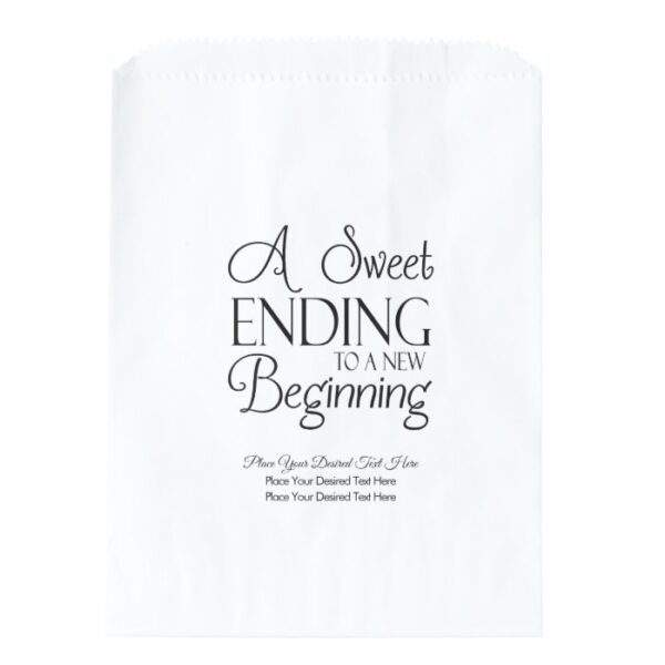 Sweet Ending New Beginning Treat Candy Favor Bag