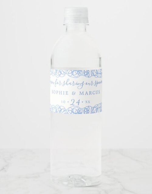 Swirly Water Bottle Label