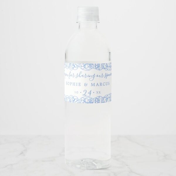 Swirly Water Bottle Label