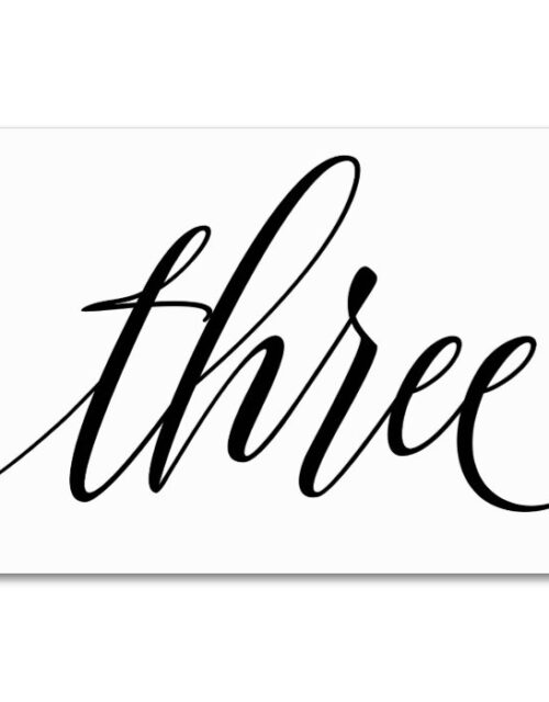 Table Numbers - Luxe Typography (Black) 3