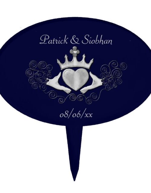 The Claddagh (Silver) Cake Topper