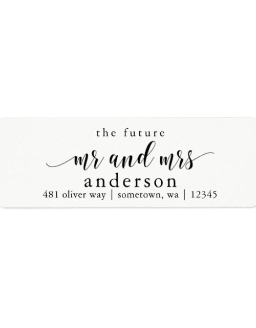 The Future Mr and Mrs Glyph Return Address Labels