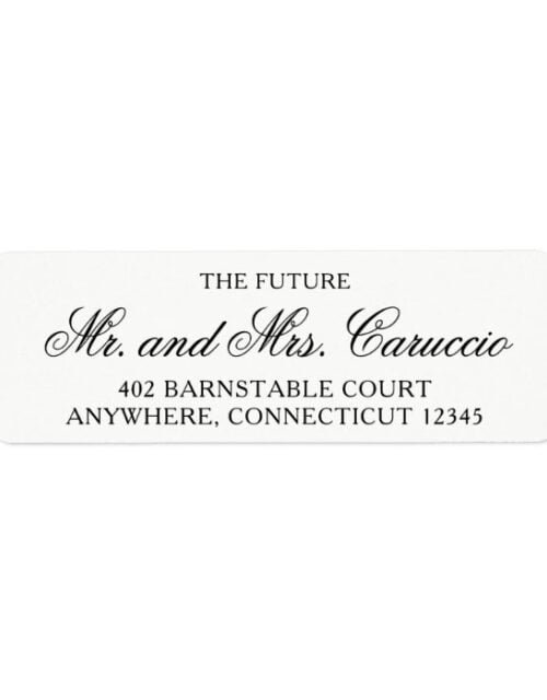 The Future Mr and Mrs Return Address Labels